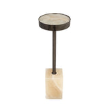 Raphael Side Table in Onyx and Dark Nickel