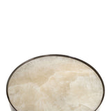 Raphael Side Table in Onyx and Dark Nickel