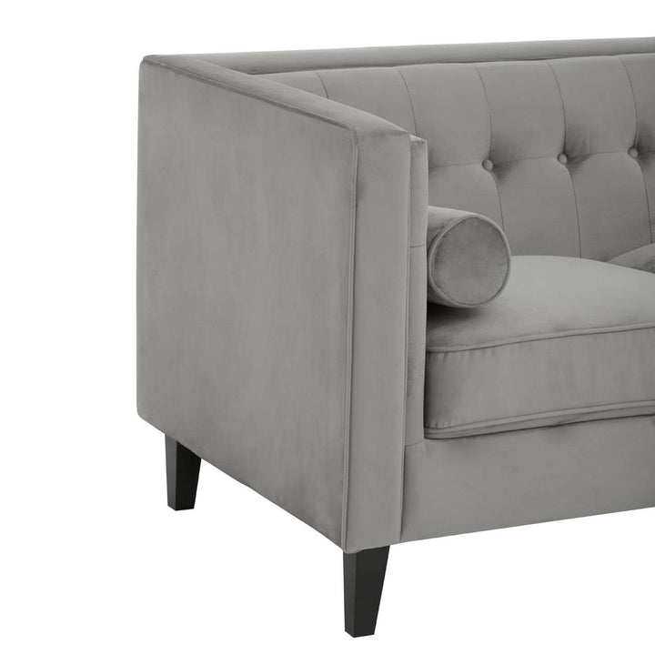Rayla 3-Seater Sofa – Grey Velvet
