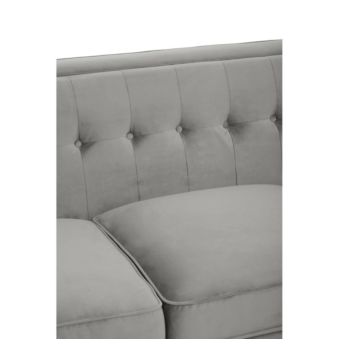 Rayla 3-Seater Sofa – Grey Velvet