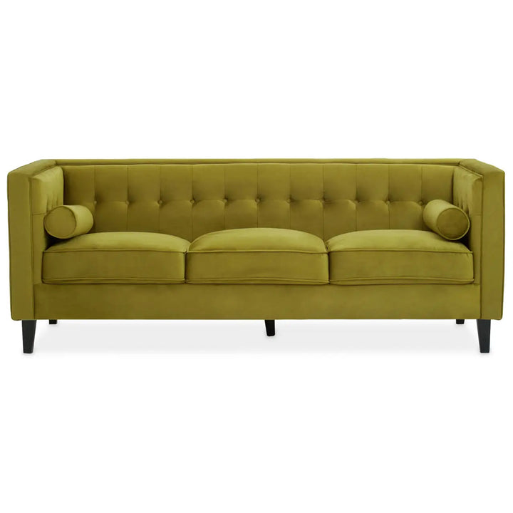 Rayla 3-Seater Sofa – Olive Velvet