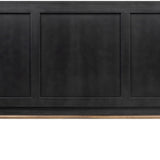 Relino Sideboard with Mindi Wood and Dark Brass Metal