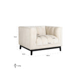 Richmond Interiors Beaudy Easy Chair in White Chenille