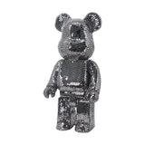 Richmond Interiors Black and Silver Deco Bear – Small
