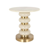 Richmond Interiors Boann Side Table – White – Excess Stock