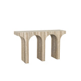 Richmond Interiors Dulce Console Table - Faux Travertine