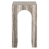 Richmond Interiors Dulce End Table - Faux Travertine
