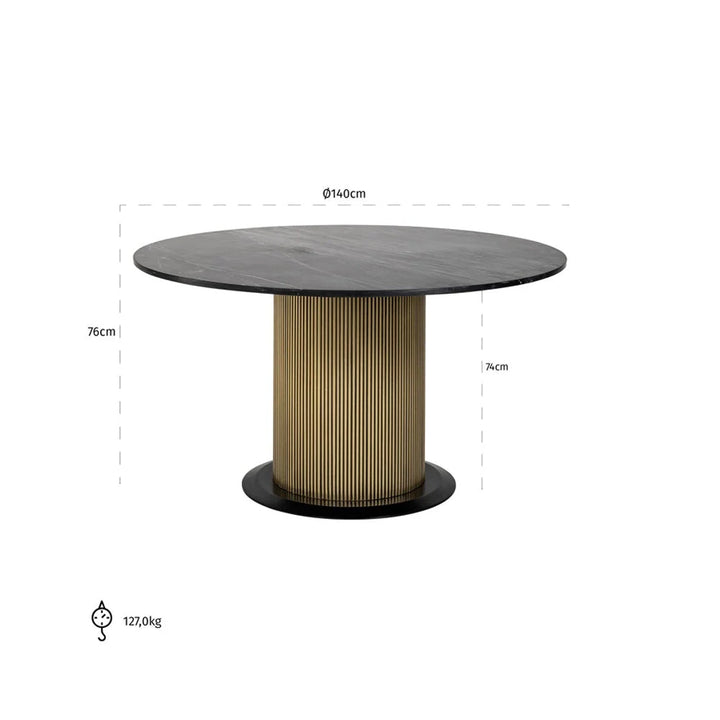 Richmond Interiors Ironville Dining Table – 140cm – Second