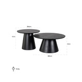 Richmond Interiors Jazz Coffee Tables – Set of 2