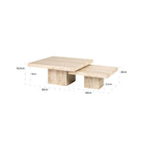 Richmond Interiors La Cantera Square Coffee Table – Set of 2