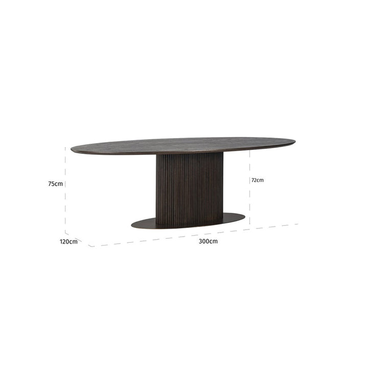 Richmond Interiors Luxor Oval Dining Table - 300cm - Second