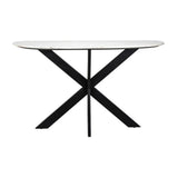 Richmond Interiors Trocadero Console Table in White Marble