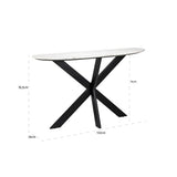 Richmond Interiors Trocadero Console Table in White Marble