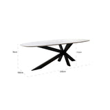 Richmond Interiors Trocadero Dining Table in White Marble