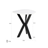 Richmond Interiors Trocadero Side Table in White Marble