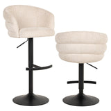 Richmond Interiors Nikki Swivel Bar Stool – Niagara Beige Chenille