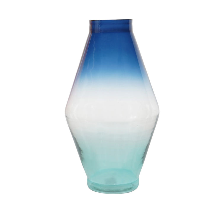 Libra Interiors Elise Glass Vase – Ocean Blue