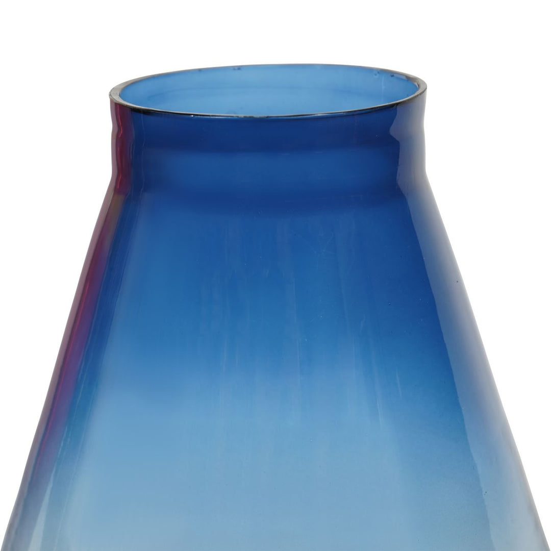Libra Interiors Elise Glass Vase – Ocean Blue