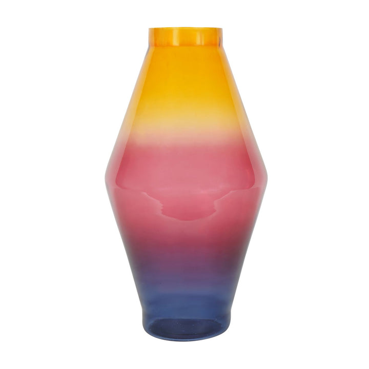 Libra Interiors Elise Glass Vase – Tropical Sunset