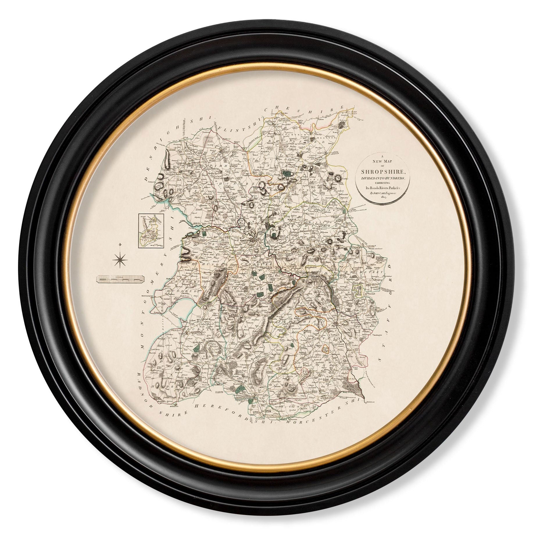 c.1806 County Maps of England - Round