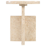 Sullivan Plus Side Table in Cream Marble