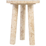 Sullivan Tripod Side Table in Cream Marble