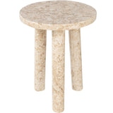 Sullivan Tripod Side Table in Cream Marble