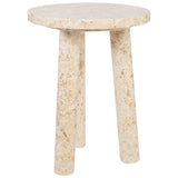 Sullivan Tripod Side Table in Cream Marble