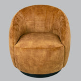 Livingsley Talia Swivel Chair – Ginger Velvet