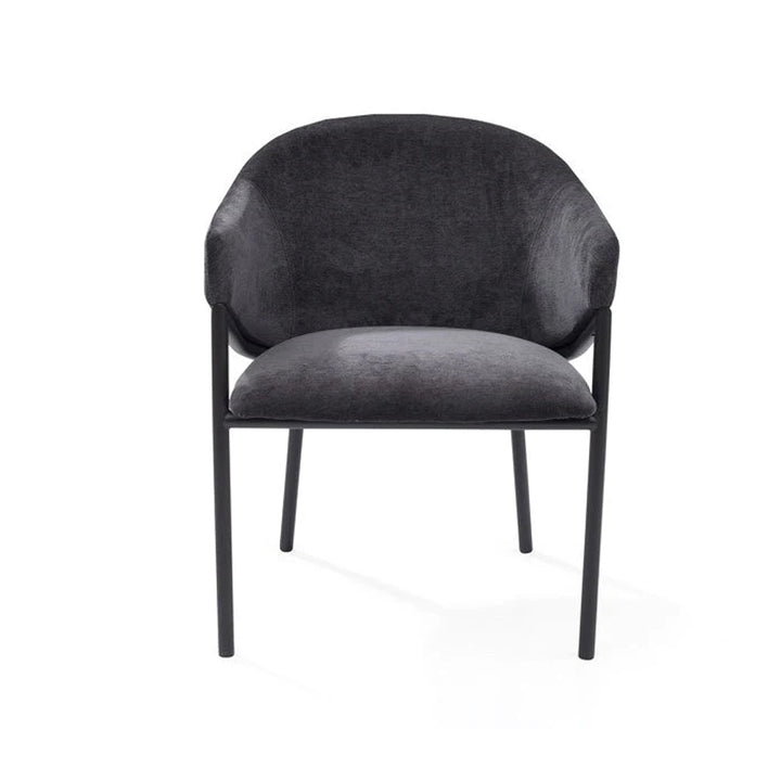 Tommy Franks Aidan Chair – Giselle Ebony Fabric – Set of 2