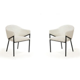 Tommy Franks Aidan Chair – Polar Bouclé Fabric – Set of 2