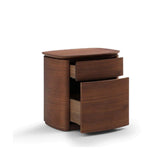 Tommy Franks Blade Bedside Table – Dark Walnut