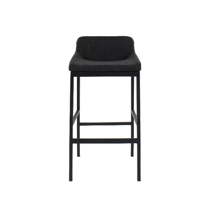 Tommy Franks Cento Counter Stool – Lisbon Charcoal Grey Fabric