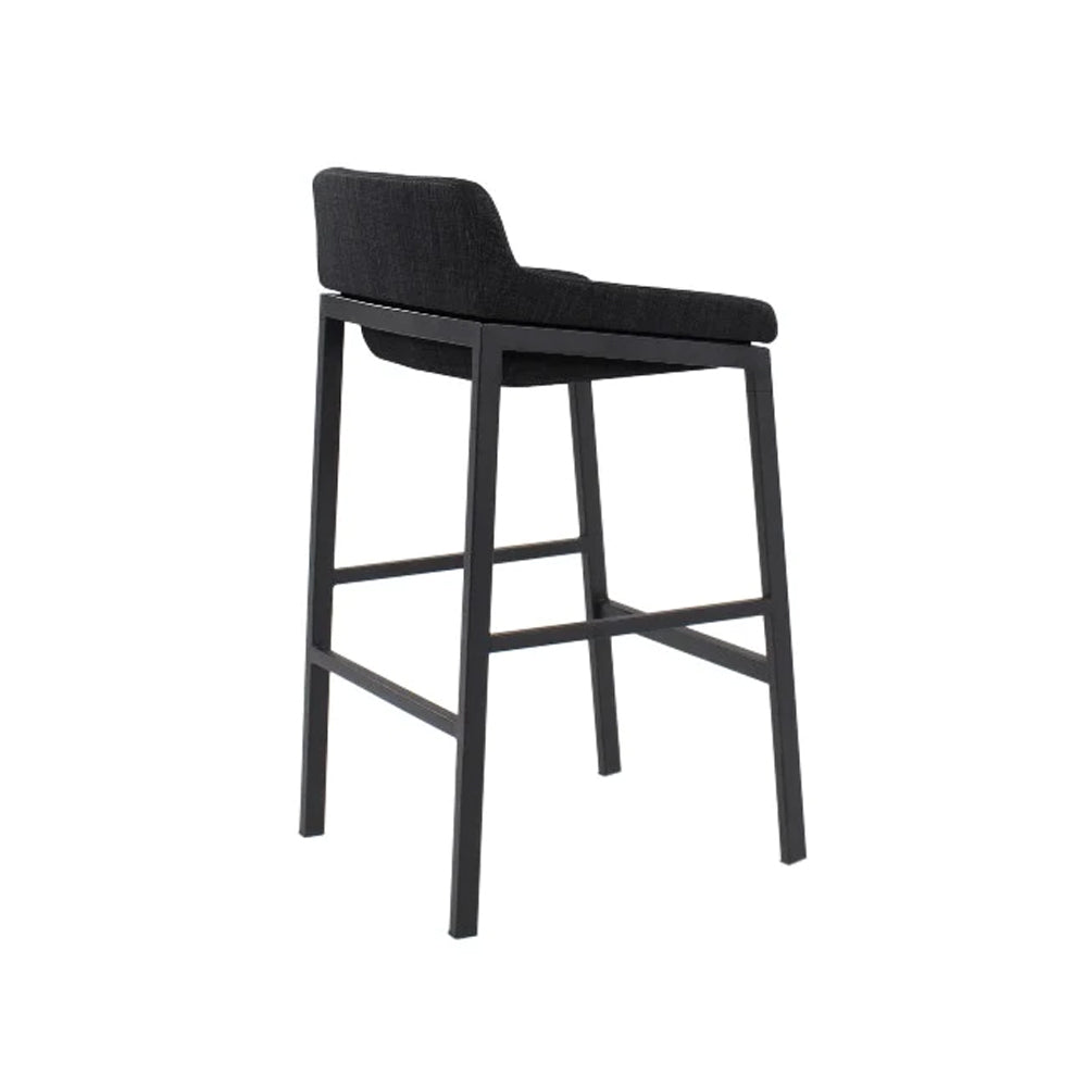 Tommy Franks Cento Counter Stool – Lisbon Charcoal Grey Fabric