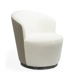 Tommy Franks Derry Swivel Chair – Chex Boucle Polar & Concrete Grey