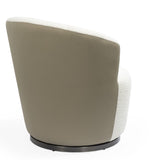 Tommy Franks Derry Swivel Chair – Chex Boucle Polar & Concrete Grey