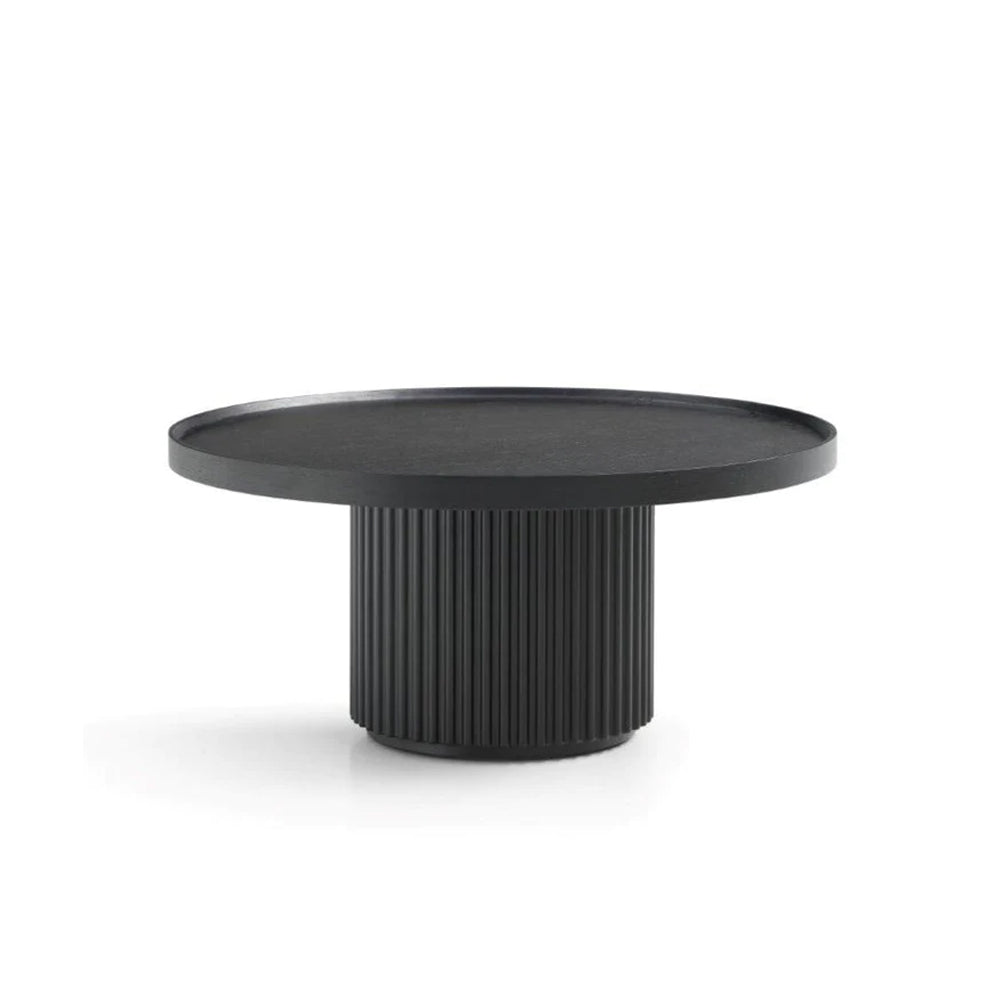 Matte black online round coffee table