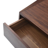 Tommy Franks Madon Wide Bedside Table - 70cm – Walnut