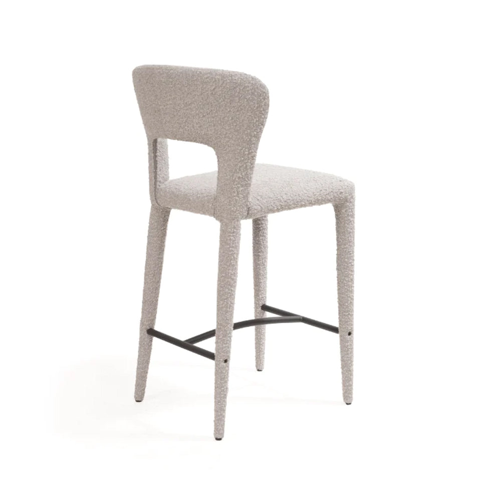Tommy Franks Pari I Bar Stool - Chex Boucle Steam – Excess Stock