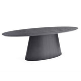 Tommy Franks Tavamo Oval Dining Table in Black Oak