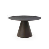 Tommy Franks Tavamo Round Dining Table in Black Oak – 135cm