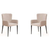 Tommy Franks Varsi Dining Chair - Set of 2 - Chex Bouclé Steam