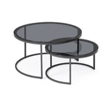 Tommy Franks Wheel Coffee Table in Glass – Large