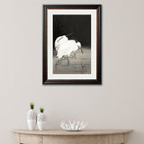 Two Egrets in Reeds by Ohara Koson - York Slim Framed Print