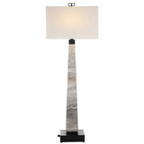 Uttermost Black Label Spire Buffet Lamp - Rustic Gray Stone & bronze