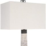 Uttermost Black Label Spire Buffet Lamp - Rustic Gray Stone & bronze