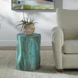 Uttermost Habitat Accent Stool/Table – Blue