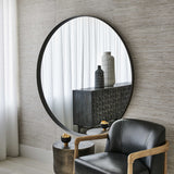 Uttermost Padria Mirror Round Mirror – 152cm – Black