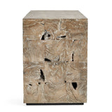 Uttermost Teak Tac Toe Side Table – Light