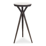 Uttermost Tilton White Marble Accent Table